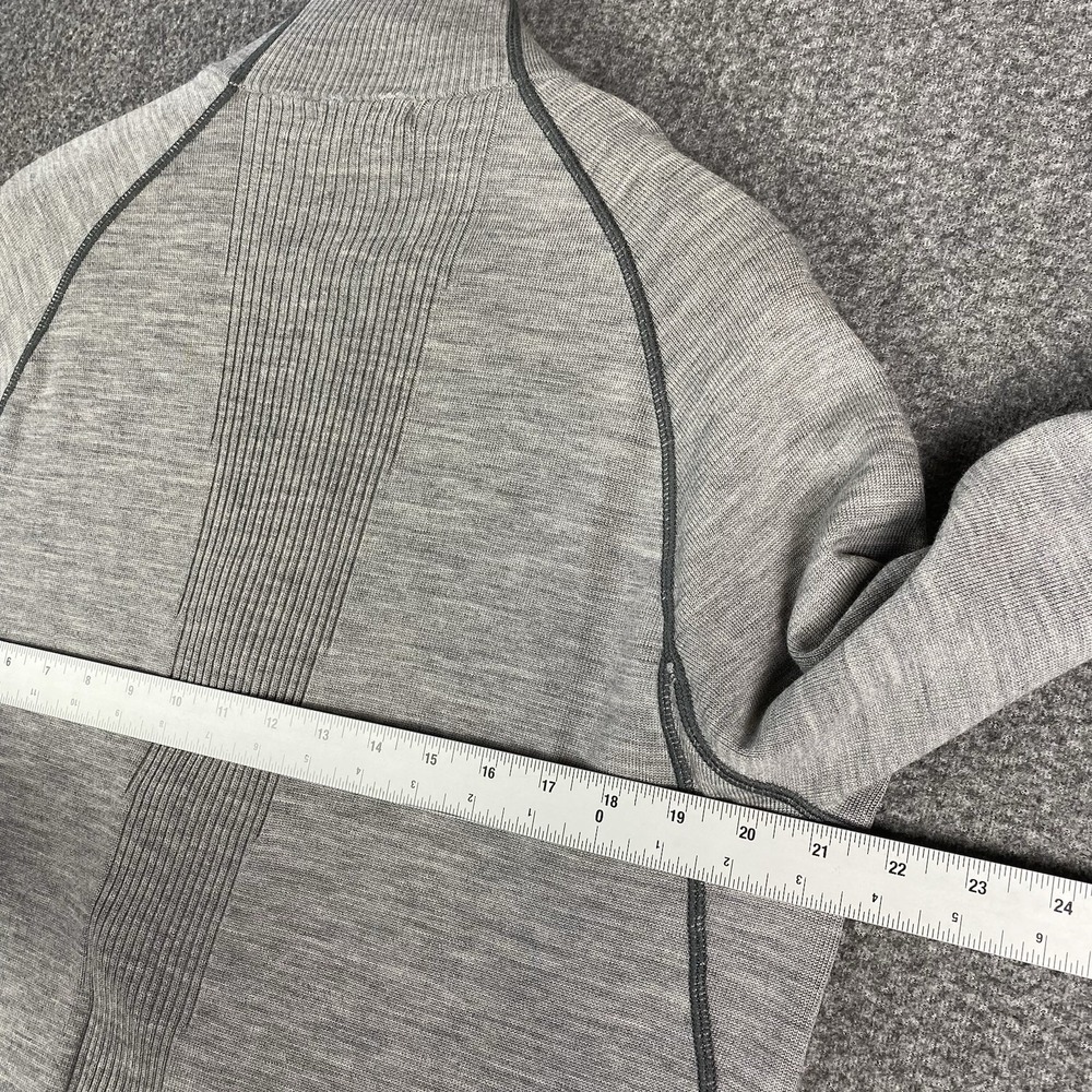 Smartwool Mens Merino Wool 1/2 Zip Pullover L Base layer Gray Hiking Outdoor Ski - Picture 10 of 16